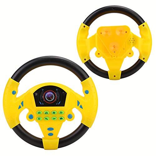 Herramienta para volante de coche, equipada con ventosa para volante musical, fuerte sentido del ritmo para niños (amarillo)