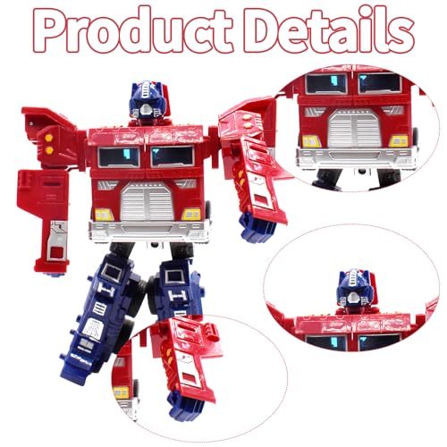 Hilloly Transformers Juguete,Optimus Prime Modelos de Coches,2 en 1 Robot Juguetes,Juguetes de Sobremesa Decoración del Hogar,Juguetes Infantiles,Apto para Mayores de 3+ Años