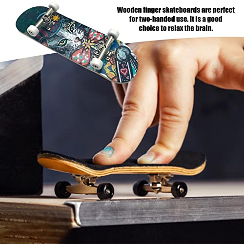 HMLTD Juguetes Skate - Mini patinetas Madera,Mini Finger Toys Finger Skateboards Finger Bikes Tiny Swing Board para niños