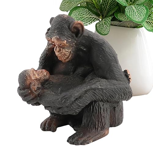 Horypt Modelo orangután,Figuras Modelo de acción de Animales Safari - Juego de colección de Animales Reutilizable, Animales de la Selva para Hotel, Tienda, exhibición, Restaurante