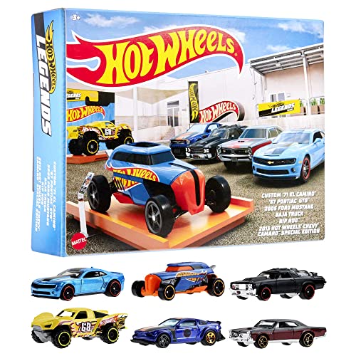 Hot Wheels Legends Tour Pack 6 Coches de juguete de colección, +3 años (Mattel HLK50)