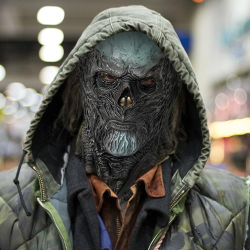 Huahuanghui Máscara aterradora de latex, Máscara de terror realista y espeluznante, Monstruo para Halloween,carnaval,cosplay accesorios