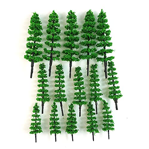 HUIOP 30 Piezas de árbol de Modelo Mixto Artificial para Tren Paisaje Paisaje en Miniatura Paisaje Mesa de Arena Modelos Arquitectura árboles,Árboles Modelo Mixtos