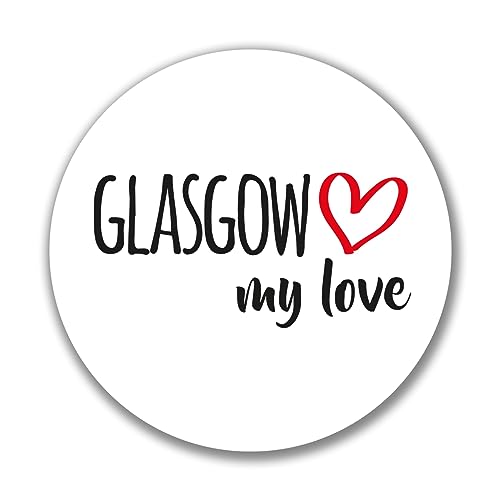 Huuraa Pegatinas Glasgow My Love tamaño 10 cm para todos los fans de Glasgow Escocia, idea de regalo para amigos y familiares