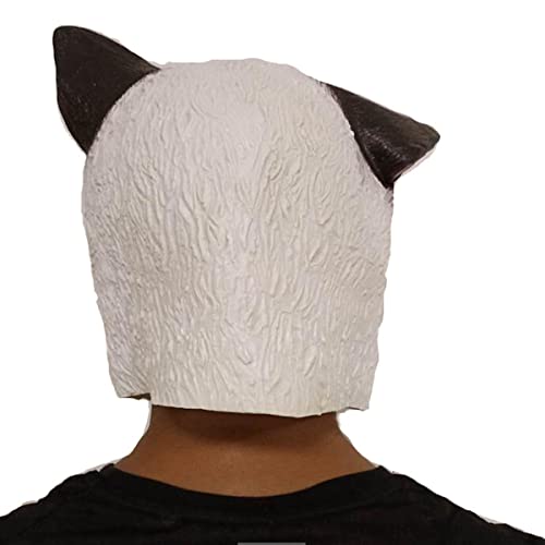 Hworks Garfield Headgear - Máscara de cara completa para gato, de látex, para fiesta de disfraces, accesorios para Halloween