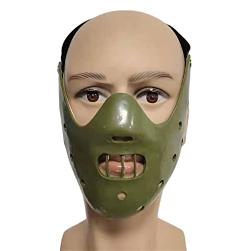 Hworks Máscara de media cara de Aníbal de Silence of Lambs, accesorios de disfraz para fiesta de Halloween
