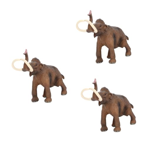 ibasenice 3 Piezas Mamut Lanudo Falso Mamut Juguete Elefante Dios Estatua Estatuilla De Elefante Africano Figuras De Animales De La Selva Señor Ganesh Figuras Simulación Animal Salvaje