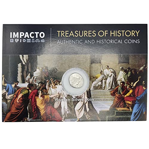 IMPACTO COLECCIONABLES Autenticas Monedas de la Antigüedad - 1 Denario de Plata de la República Romana 509-27 BC. Certificado de Autenticidad