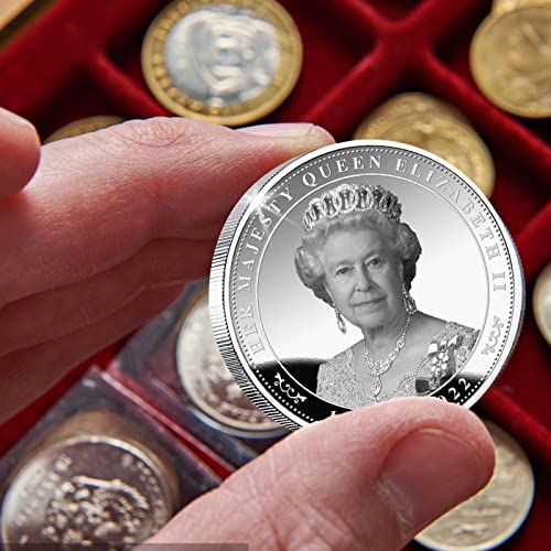 Imtrub 10 Pcs Moneda la Reina | Medallón conmemorativo la Reina Isabel II Hecho a Mano - Resistente al óxido Su Majestad Reina Moneda sin Circular Colección Multifuncional Insignia