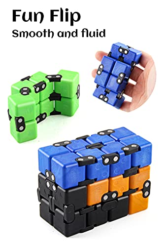 Infinity Cube Fidget Toy, ZoneYan Fidget Toys Set, Juguetes Cubo Fidget Toys, Fidget Toy Pack, Infinity Cube Metal, Fidget Toys Cubo Antiestres, Juguete de Descompresión Sensorial (4 Piezas)