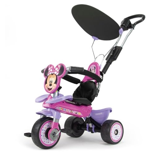 INJUSA - Triciclo Evolutivo Sport Baby Minnie Mouse, para Niños 10-36 Meses, Parasol, Arco y Cinturón de Seguridad, Mango de Dirección Parental, Color Rosa