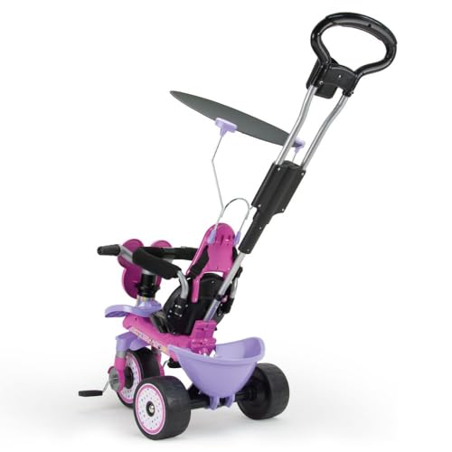 INJUSA - Triciclo Evolutivo Sport Baby Minnie Mouse, para Niños 10-36 Meses, Parasol, Arco y Cinturón de Seguridad, Mango de Dirección Parental, Color Rosa