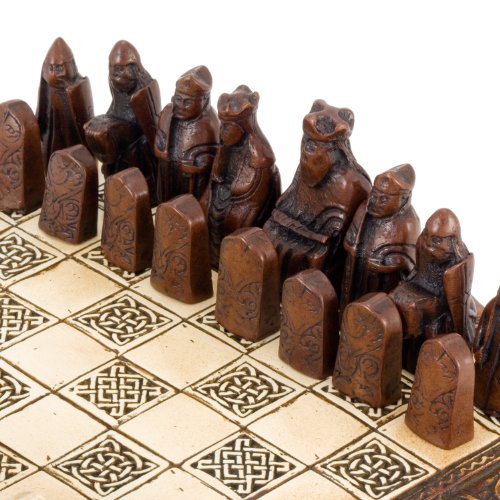 Isle of Lewis Compact Celtic Chess Set 9 Inches by The Regency Chess Company Ltd, England