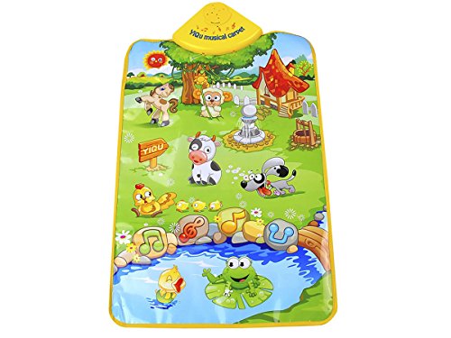 Iso Trade- Adventure Mat Animals Light Sound Effects Blanket Baby Toddler Interactive 4690 Alfombras, Multicolor