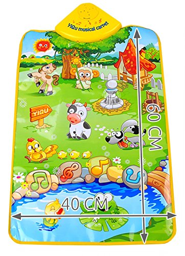Iso Trade- Adventure Mat Animals Light Sound Effects Blanket Baby Toddler Interactive 4690 Alfombras, Multicolor
