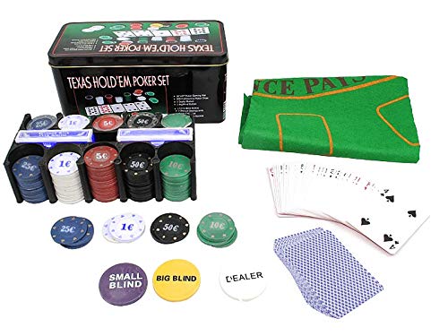 Iso Trade- Poker Texas Game Set Box Juegos de Cartas, Multicolor (600)