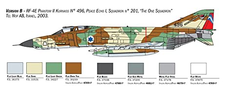 Italeri -2818 RF-4E Phantom II, Escala 1:48, Model Kit, Modelo de Plástico para Montar, Modelismo, IT2818