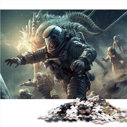 Jigsaw Puzzle for Adults 1000 Pieces Alien War Wooden Jigsaw Puzzle Educational Games 50 x 75 cm