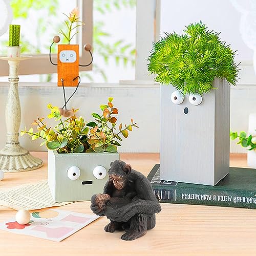 Jisoudia Modelo chimpancé | Juego de colección de Animales Safari | Juego de colección de Animales Reutilizable, Animales de la Selva para Hotel, Tienda, exhibición, Restaurante