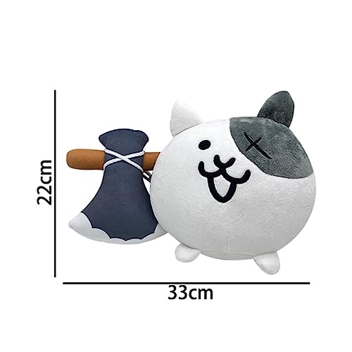 JJKTO The Battle Cats Plush Stuffed Toy Plush Doll,Cat Shape Design Sofa Pillow Decoration Doll, Cute Sleeping Pillow Sofa Cushion for Boys and Girls Kids Fans Collectible Gifts