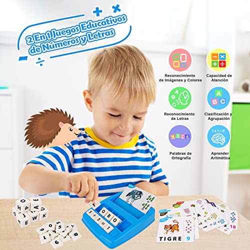 Joozmui Juguetes Educativos Niños 3-8 Años Regalo Niña Juegos para Aprender a Leer Juguetes Montessori Scrabble Español