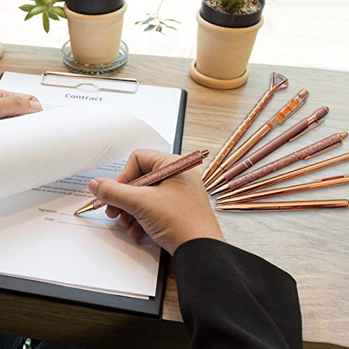 JPSDOWS Bolígrafos para diario, bolígrafos para diario 8 piezas | Elegantes bolígrafos para niñas mujer que escriben diarios, cumpleaños, despedidas soltera, regalos y regalos
