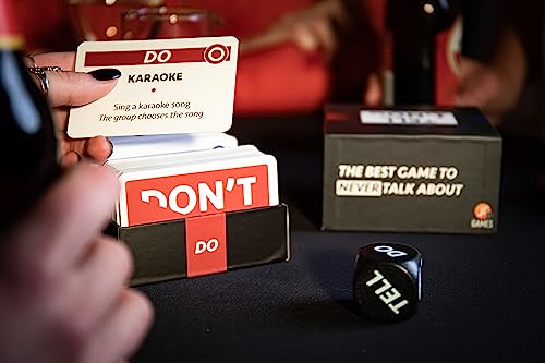 JR Games - Don't Tell - Descubre los Secretos más Salvajes de los demás - Juego de Cartas - para Mayores de 18 años - 3+ Jugadores - Versión en inglés