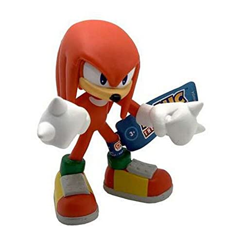 Juego de 4 modelos Sonic The Hedgehog Black Doom Knuckles Tails 8 cm personajes dibujos animados juego decoración pastel cumpleaños + llavero Sonic
