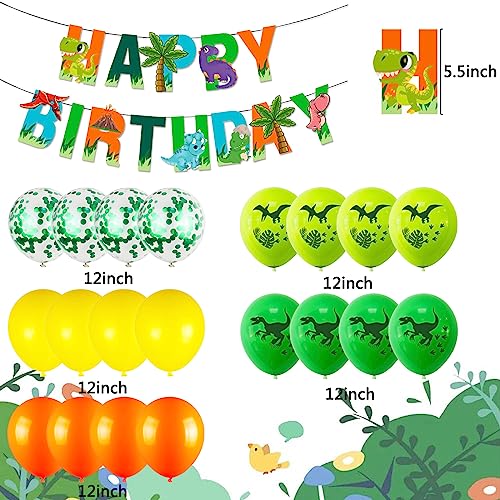 Juego de decoración de cumpleaños de dinosaurio para 2 cumpleaños de niño, globo XXL de dinosaurio, decoración de cumpleaños de Jungle para niños de 2 años, globos verdes para dinosaurios, fiestas,