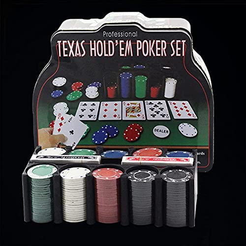 Juego de fichas de póquer, Juego de fichas de plástico, Mini Casino portátil, Accesorios de Baccarat para Texas Holdem Blackjack
