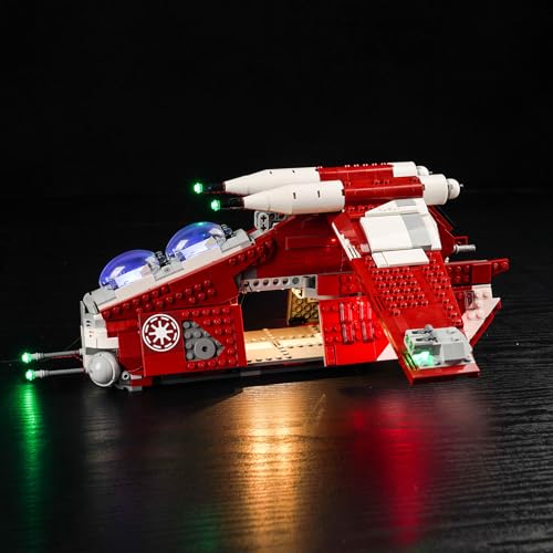 Juego de luces de mando a distancia para Lego 75354 Coruscant Guard Gunship (no Lego), juego de iluminación LED para Lego S'tar Wars: The Clone Wars Coruscant Guard Gunship Creativo Juguetes
