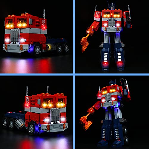 Juego de luces LED para Lego Optimus Prime 2 en 1 para Lego 10302 Optimus Prime (versión estándar)