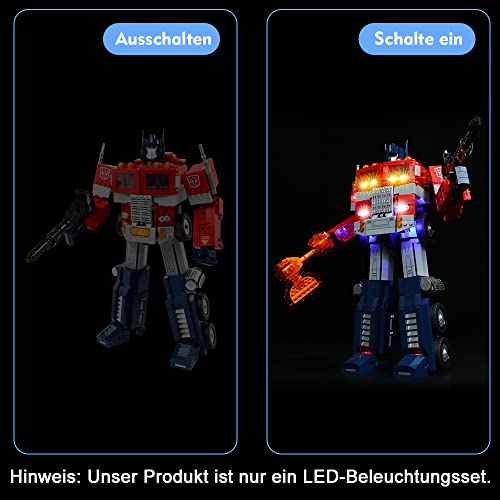 Juego de luces LED para Lego Optimus Prime 2 en 1 para Lego 10302 Optimus Prime (versión estándar)