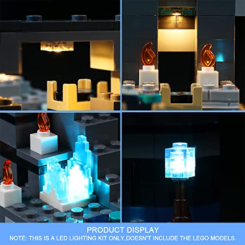 Juego de luces LED para Lego The Deep Dark Battle, juego de iluminación LED para Minecraft Lego 21246 The Deep Dark Battle – Juego de luces, no modelo