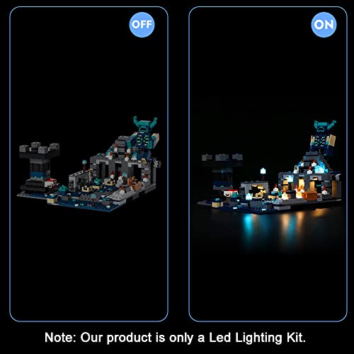 Juego de luces LED para Lego The Deep Dark Battle, juego de iluminación LED para Minecraft Lego 21246 The Deep Dark Battle – Juego de luces, no modelo