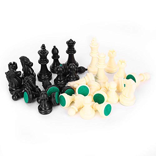 Juego de Piezas de ajedrez, Juego de ajedrez Internacional de plástico Juego Completo de Piezas de ajedrez(64 mm) Chess, Leisure Sports Ajedrez Y Cartas, Deportes De Ocio