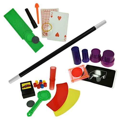 Juego de trucos de magia para niños, trucos de magia increíbles para niños, de fácil alcance, trucos de tarjetas y mucho más, adecuado para mayores de 6 años (kit de trucos mágicos)