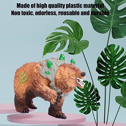 Juguete de oso de cueva, juguetes de oso de plástico realista Modelo de oso de cueva Plástico sólido Educación temprana Significado Figura de animal de oso realista para 3 por encima de Regalo de cump