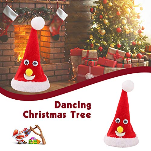 Juguetes Autismo 7 Años Carton de Navidad Lindo Dancing Hat Trees Swing Navidad Juguete Eléctrico Educación Psicomotricidad Gruesa (A, One Size)