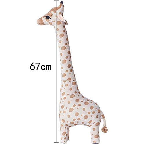 Juguetes de peluche jirafa, juguete de peluche lindo peluche suave jirafa juguete muñeca regalo de cumpleaños, 67 cm