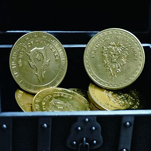 Kashasin Colección de monedas de World of Warcraft, 1 moneda de metal con caja, regalo de insignia de recuerdo de la tribu de la Alianza periférica (moneda de la tribu de la Alianza)
