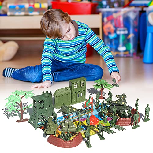 Katutude Juego de 37 piezas de soldados, juguetes militares para hombres del ejército, figuras de acción, modelo de soldado, figuras del ejército, juego con helicópteros, tanques, armas, accesorios