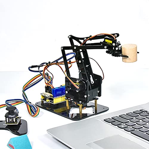 KEYESTUDIO Brazo robótico mecánico con Abrazadera de Garra robótica con servos para Arduino UNO IDE