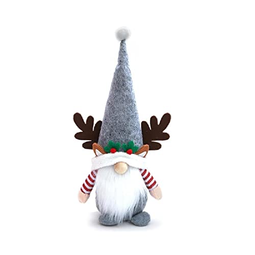 KieTeiiK Gnomo de Navidad para decoración de elfo enano de felpa, hecho a mano, decoración escandinava Tomte para vacaciones, decoración escandinava Tomte enano nórdico
