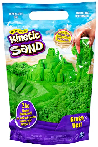 Kinetic Sand - ARENA MÁGICA - 907g de Arena Verde para Mezclar, Moldear y Crear - Kit Manualidades Niños - 6061463 - Juguetes Niños 3 Años +