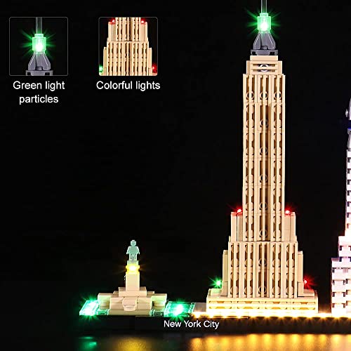 Kit de IluminacióN Led para Lego Architecture Ciudad de Nueva York Set (No Incluye Modelos Lego),Decoración Conjunto de Luces para Lego 21028 Set de Construcción de Ciudad,Creativo DIY Regalo