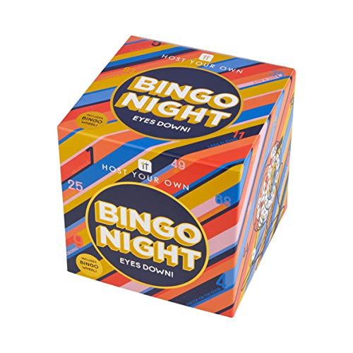 Kit de Juego de Bingo clásico | Anfitrión de su Propia Noche de Juegos | Contiene Máquina de Ruedas de Bingo de Metal |para Adultos, niños, diversión Familiar, después de la Cena, Navidad, Regalo