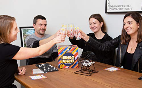 Kit de Juego de Bingo clásico | Anfitrión de su Propia Noche de Juegos | Contiene Máquina de Ruedas de Bingo de Metal |para Adultos, niños, diversión Familiar, después de la Cena, Navidad, Regalo