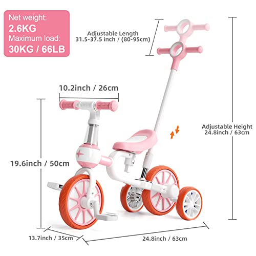 KORIMEFA Triciclos para Niños 5 en 1 Bicicleta evolutiva Bebe de 1 a 4 años
