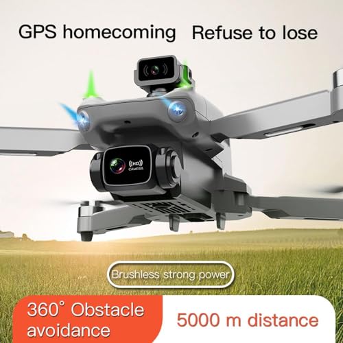 KYMARI Drone RC GPS para Adultos con Cámara 8K, Motor Sin Escobillas, Vuelo De Waypoint, Retención De Altitud, Modo Sin Cabeza, Cuadricóptero RC Plegable, Retorno Automático, Sígueme, Regalo De